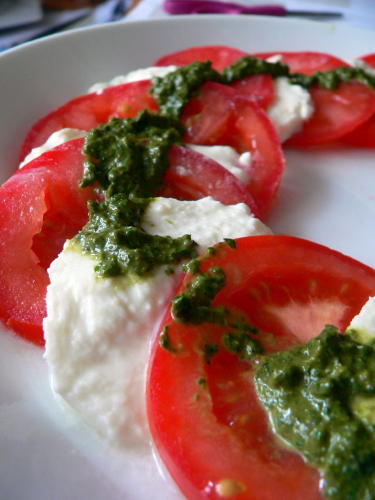 All Mine:  Insalata Caprese with Pesto