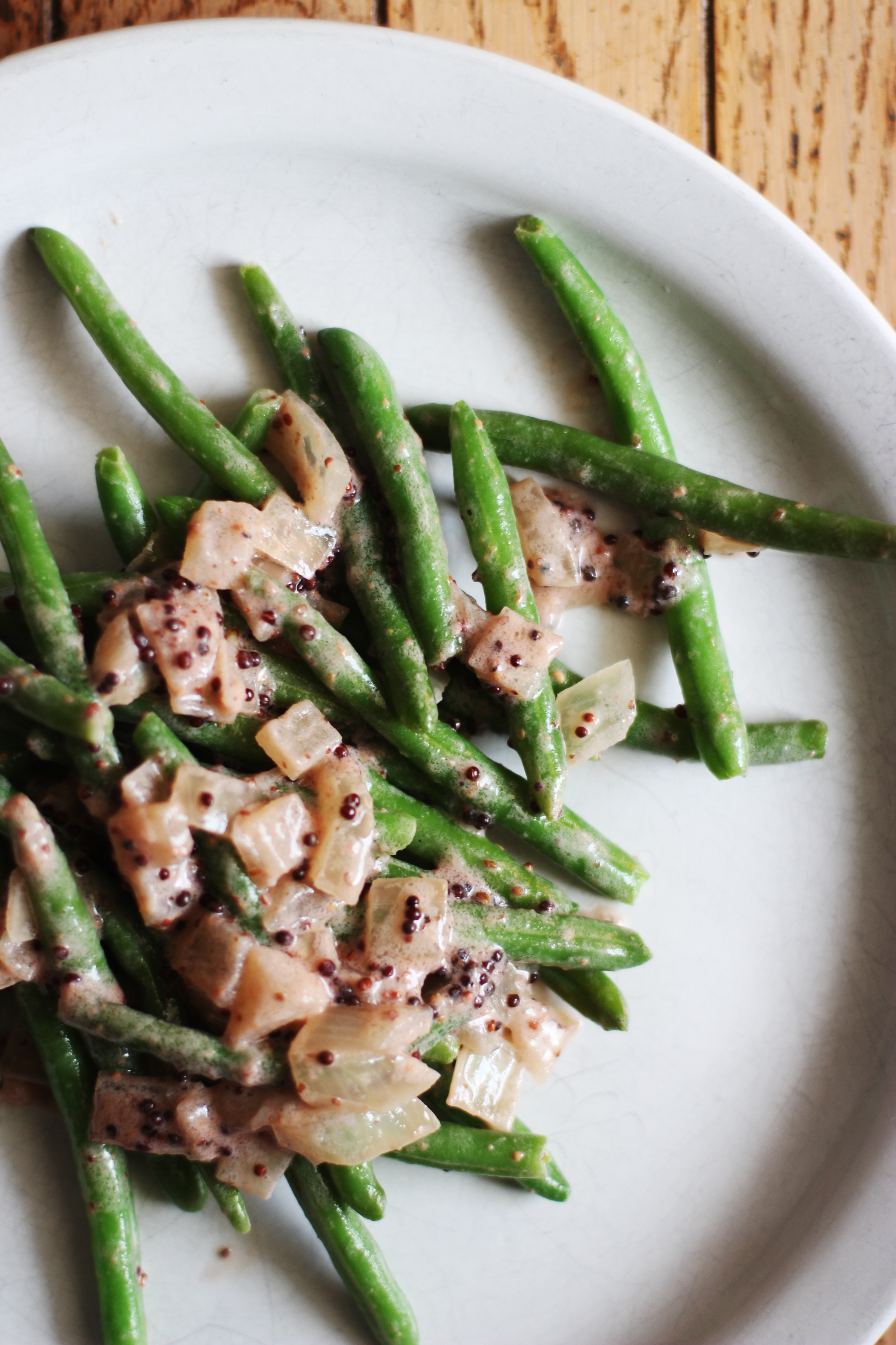 Green Beans with Coconut-Mustard Sauce