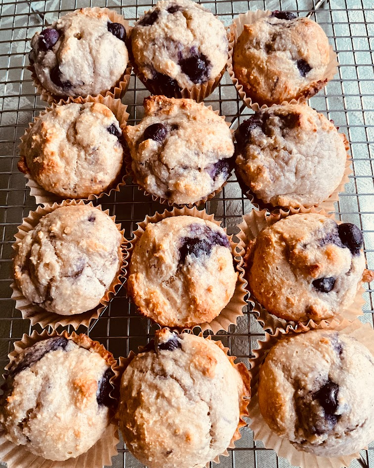 High-Protein Blueberry Muffins